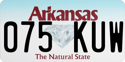 AR license plate 075KUW