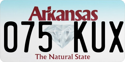 AR license plate 075KUX