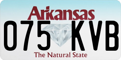 AR license plate 075KVB