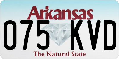 AR license plate 075KVD