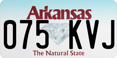 AR license plate 075KVJ