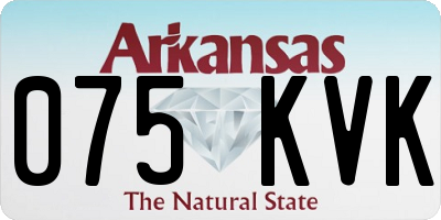 AR license plate 075KVK