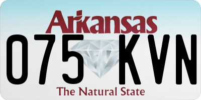 AR license plate 075KVN