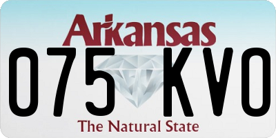 AR license plate 075KVO