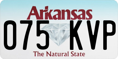AR license plate 075KVP