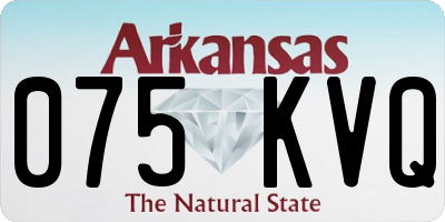 AR license plate 075KVQ