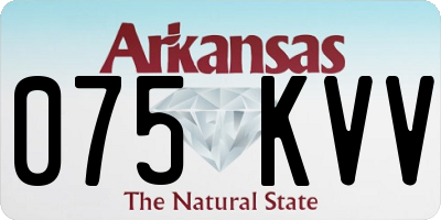 AR license plate 075KVV