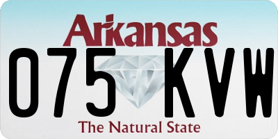 AR license plate 075KVW