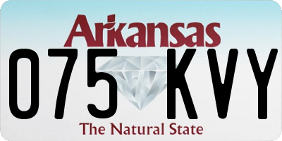 AR license plate 075KVY