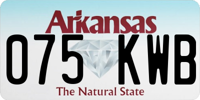 AR license plate 075KWB