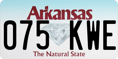 AR license plate 075KWE