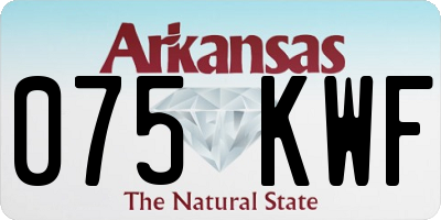 AR license plate 075KWF