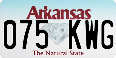 AR license plate 075KWG