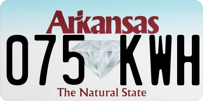 AR license plate 075KWH