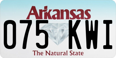 AR license plate 075KWI