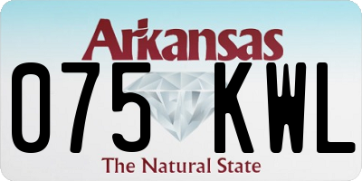 AR license plate 075KWL