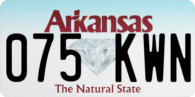 AR license plate 075KWN