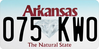AR license plate 075KWO
