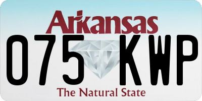 AR license plate 075KWP