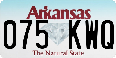 AR license plate 075KWQ