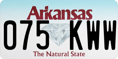 AR license plate 075KWW