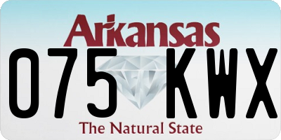 AR license plate 075KWX