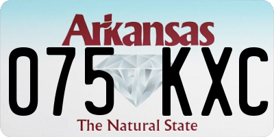 AR license plate 075KXC