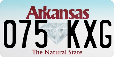 AR license plate 075KXG