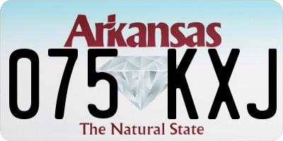 AR license plate 075KXJ