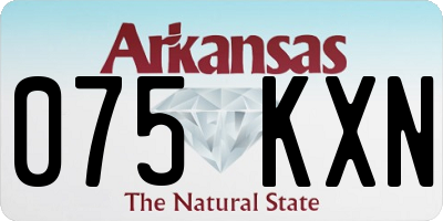 AR license plate 075KXN