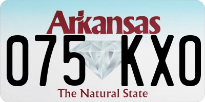 AR license plate 075KXO