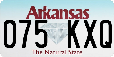 AR license plate 075KXQ