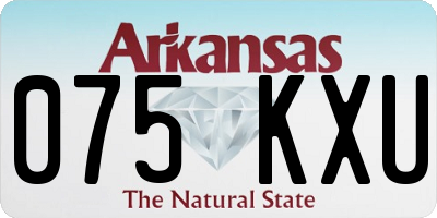 AR license plate 075KXU