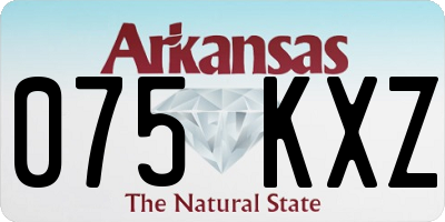 AR license plate 075KXZ