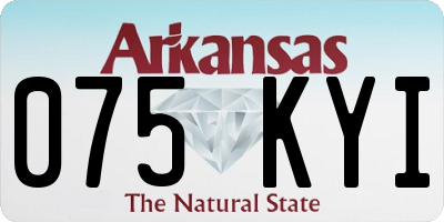 AR license plate 075KYI