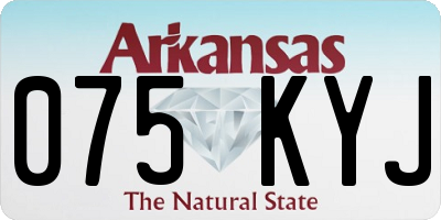 AR license plate 075KYJ