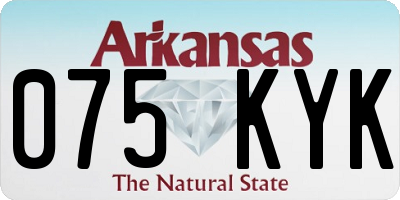 AR license plate 075KYK