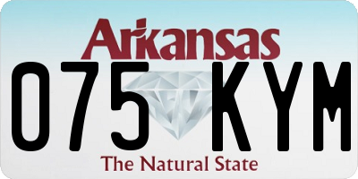 AR license plate 075KYM