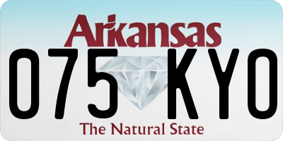 AR license plate 075KYO