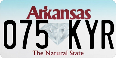 AR license plate 075KYR