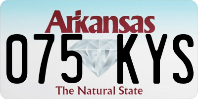 AR license plate 075KYS