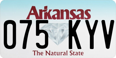 AR license plate 075KYV