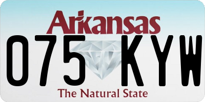 AR license plate 075KYW