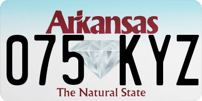 AR license plate 075KYZ