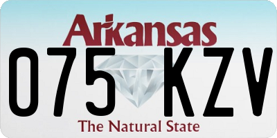 AR license plate 075KZV