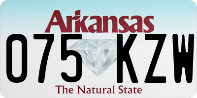 AR license plate 075KZW