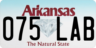 AR license plate 075LAB