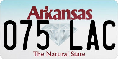 AR license plate 075LAC