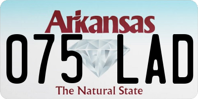 AR license plate 075LAD
