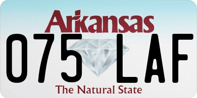 AR license plate 075LAF